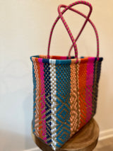 Multicolor Woven Tote