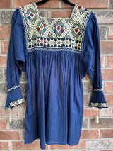 Navy with Off-White San Andres Blouse