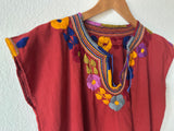 Brick Red Chamula Blouse
