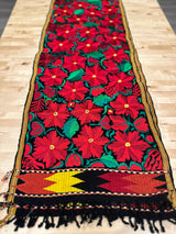 Black Poinsettia Runner