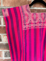 Magenta, Purple and Tan San Andres Huipil