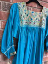 Turquoise and Cream San Andres Tunic