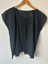 Black Blusa del Mar - Plisado