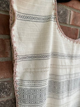 Cream, Black and Beige Telar Dress