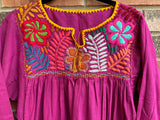 Fucshia Blusa con Flores