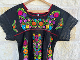 Black Fiesta Puebla Blouse M