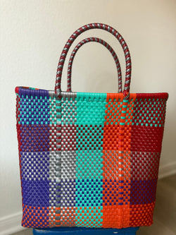 Multicolor Woven Tote