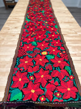 Black Poinsettia Runner