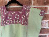 Sage Green and Mauve San Andres Huipil