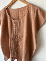 Peach Blusa del Mar - Plisado