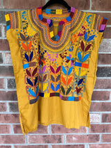 Marigold Short Sleeve Multicolor Blusa de Maíz