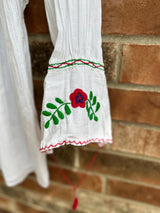 White Floral Tia Top