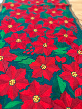 Green Poinsettia Runner