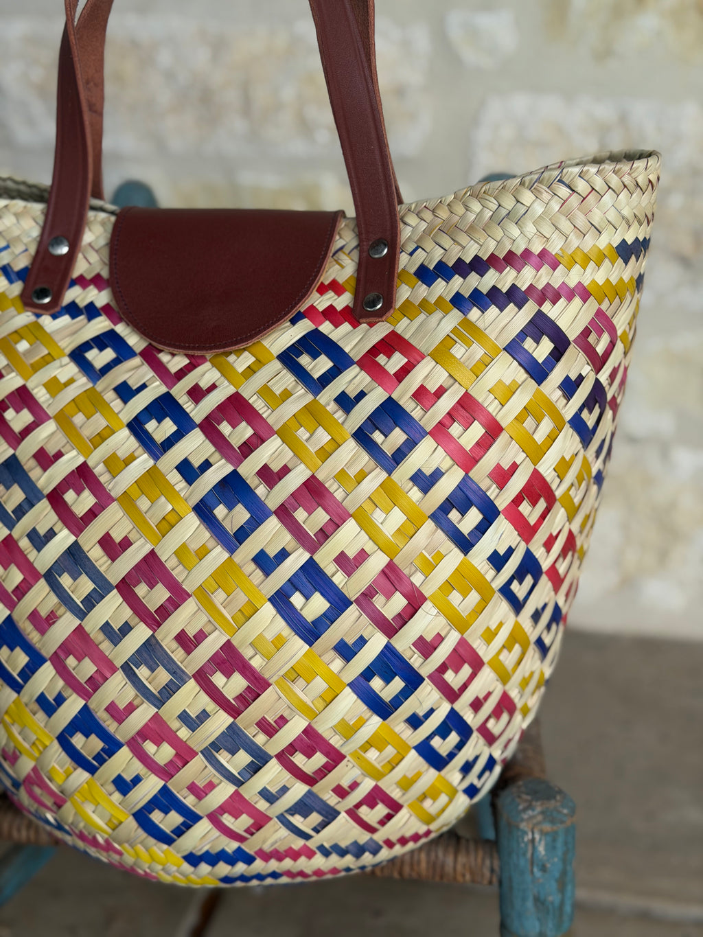 Alegría Bag - Red, Yellow and Blue Hearts