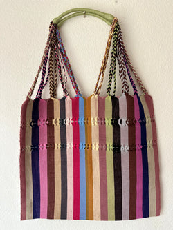 Multicolor Loom Tote Bag