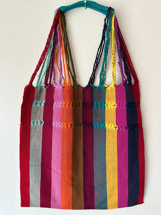 Multicolor Loom Tote Bag