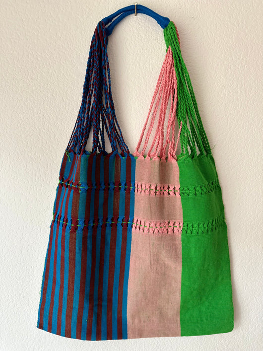 Green, Blue and Red Loom Tote Bag