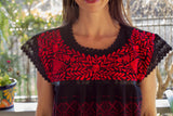 Black and Red Telar Blouse