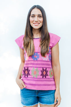 Magenta Oaxaca Square Top