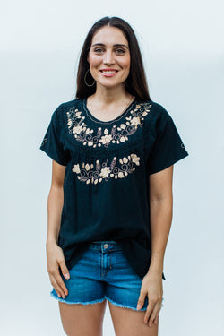 Black Blusa Elegante- L