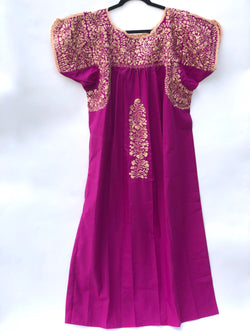 Fuchsia with Gold San Antonino Dress M/L