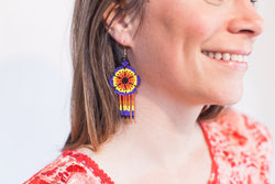 Rainbow Bead Earrings