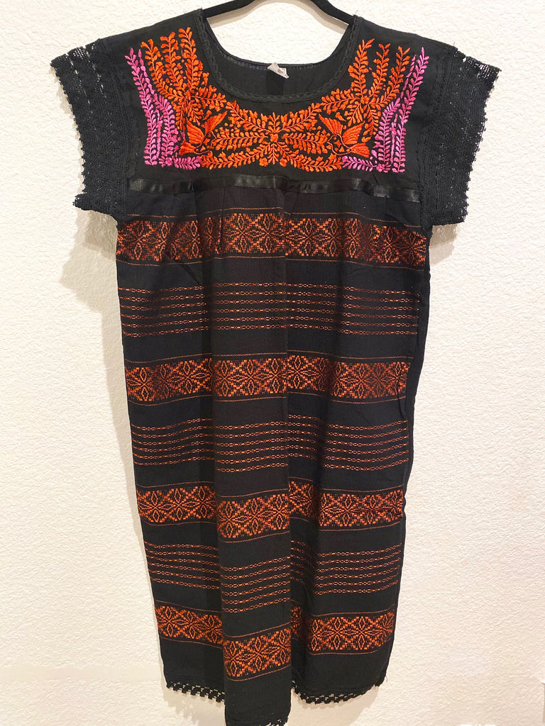 Long Black Telar Dress – Mi Tia
