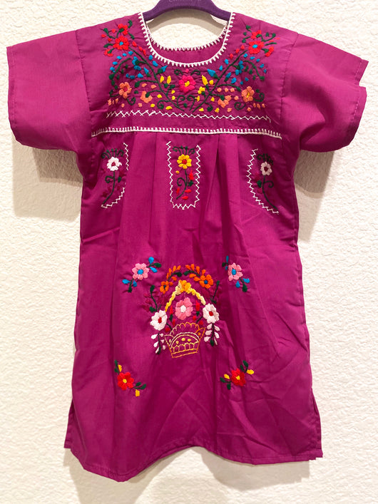 Girl's Purple Puebla Dress- 2T