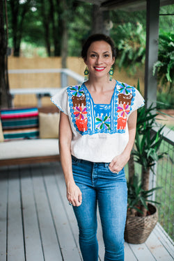 Blue Los Animales Blouse
