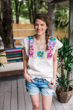Beige Los Animales Blouse