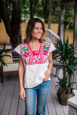 Magenta Los Animales Blouse