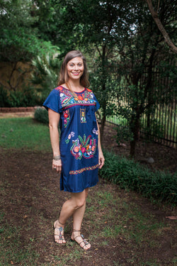 Navy Blue Puebla Dress