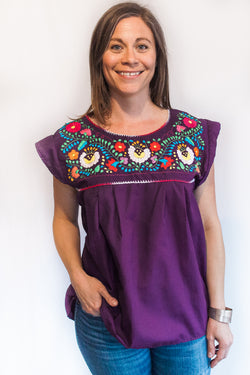 Purple Puebla Blouse
