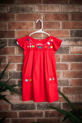 Girl's Red Mariposa Dress