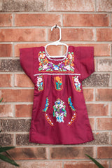 Baby Girl's Maroon Puebla Dress
