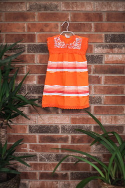 Girl's Orange Telar Dress