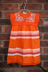 Girl's Orange Telar Dress