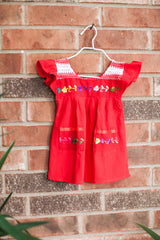 Baby Girl Red Flores Dress