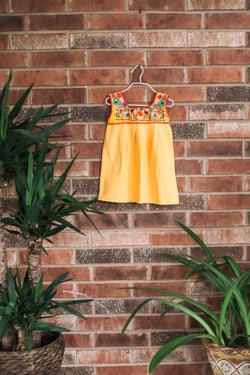 Baby Girl's Yellow Sleeveless Puebla Dress