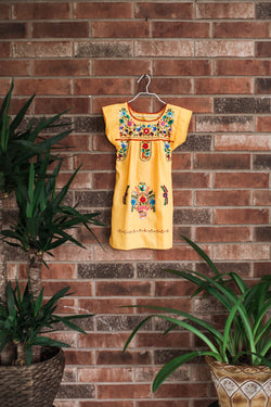 Girl's Yellow Puebla Dress