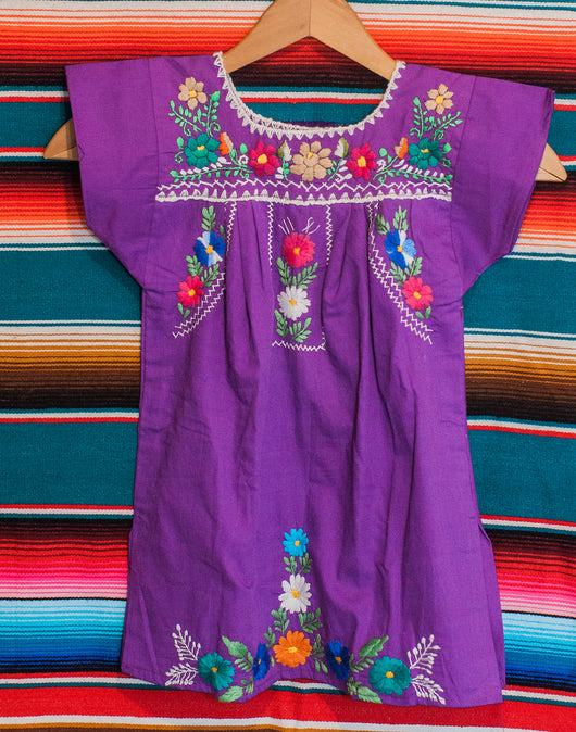 Girl's Purple Puebla Dress-3T