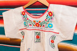 Girl's White Puebla Dress- 5T
