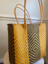 Yellow, Gold and Brown Woven Tote