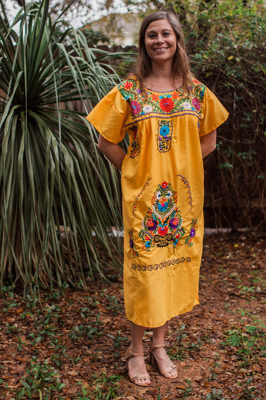 Yellow Puebla Dress