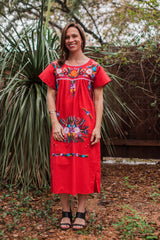 Red Puebla Dress