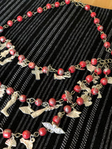 Red with Silver Layer Milagro Necklace