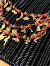 Red with Gold Layer Milagro Necklace