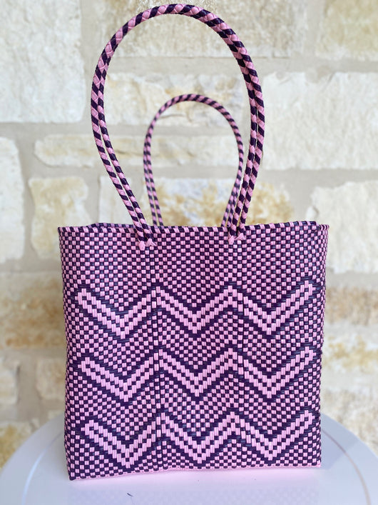 Lavender and Plum Woven Tote