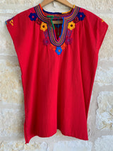 Red Chamula Blouse