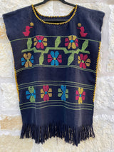 Black Oaxaca Fringe Tunic